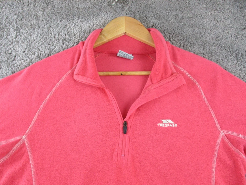 Pullover Top Trespass de Vellón Manga Larga Mediana Cuarto Cremallera Exterior Caminata Campamento Foto 3 de 4
