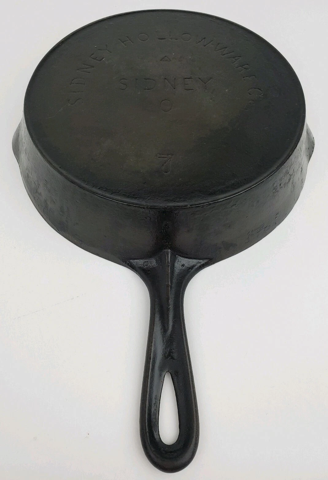 Antique Sidney Hollowware Co #7 Cast Iron Skillet Frying Pan Hard to Find Rare