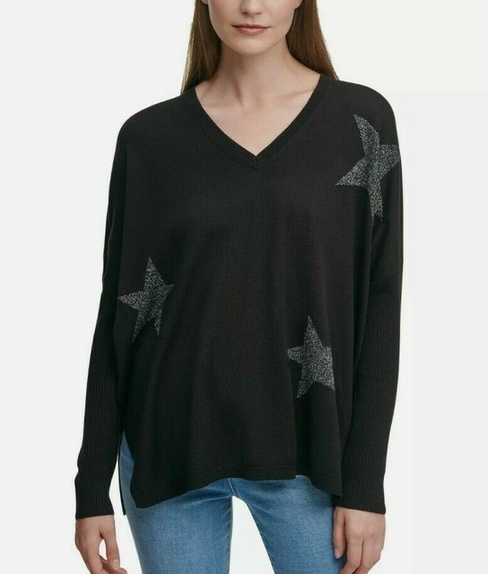 Size MED DKNY Jeans Black Jumper With 