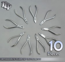 10 ORTHODONTIC PLIERS DENTAL INSTRUMENTS LABORATORY LAB
