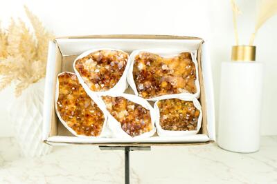Wholesale Super Extra Quality Citrine Clusters Flat Box with Deep Orange Citrine