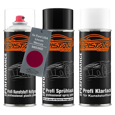 Lack Spraydosen Set Kunststoff für Ford USA Lincoln Mercury M6536D Currant Red