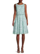 Aidan Mattox Boat Neck Beaded Dress Mint Size 6 NEW 450