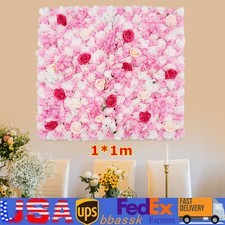 Artificial Flower Wall Background Silk Rose Flower Panels Wedding Backdrop Decor