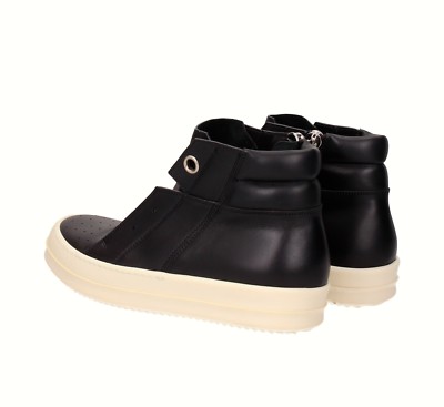 $1.2K NEW RICK OWENS ISLAND DUNK BLACK HI-TOP SNEAKERS M/ITALY