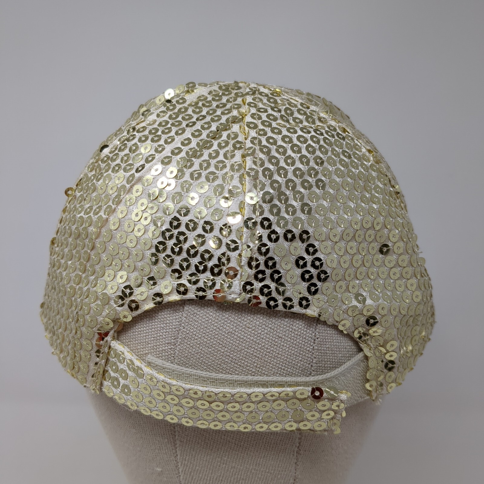 Sequin Shiny Strapback Hat Multicolor One Size Ad… - image 5