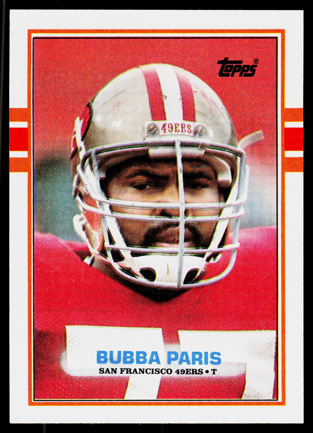 Bubba Paris, 1989 Topps, #22, San Francisco 49ers, Football Card