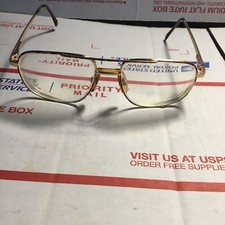 Vintage Luxottica Hector Eyeglasses Frames 135 Italy Aviator Goldelectroplated