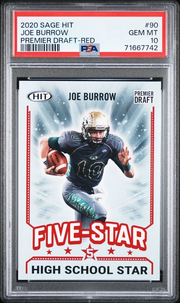 Joe Burrow Sage Hit Premier Draft #90 Red