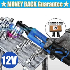 3/8" Cordless Electric Ratchet Impact Wrench 40Nm Set+ 2Pcs Batteries+ Free Case