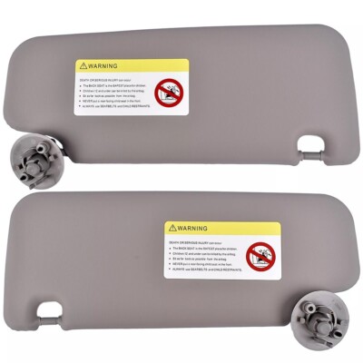 For Chevrolet Vehicles Gray Plastic Driver Passenger Side SUn VIsor Set