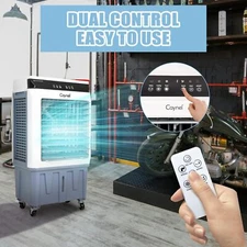 12 Hour Timer & 3 Fan Speed Settings Evaporative Swamp Cooler with 5.3 Gallon