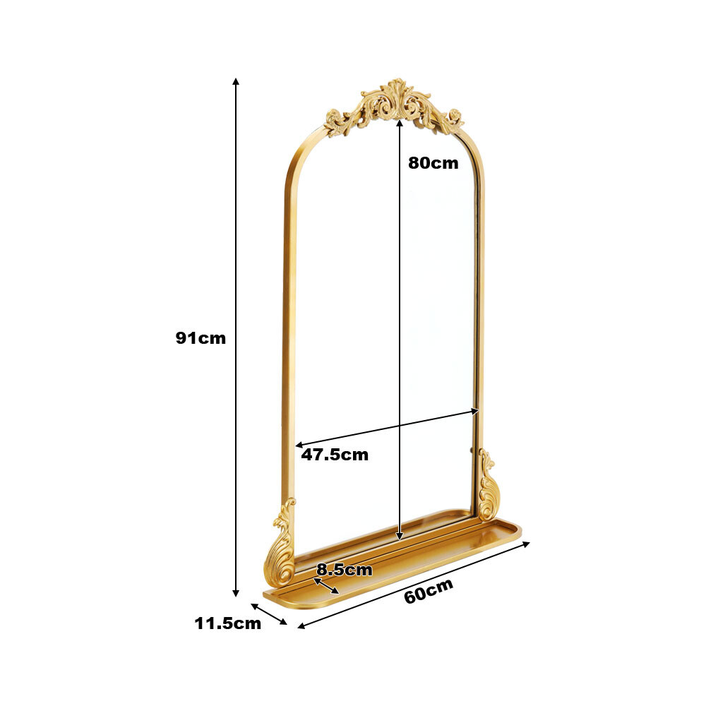 Carved Framed Bathroom Vanity Mirror With Shelf Wall Mounted Gold Ornate Mirrors eBay