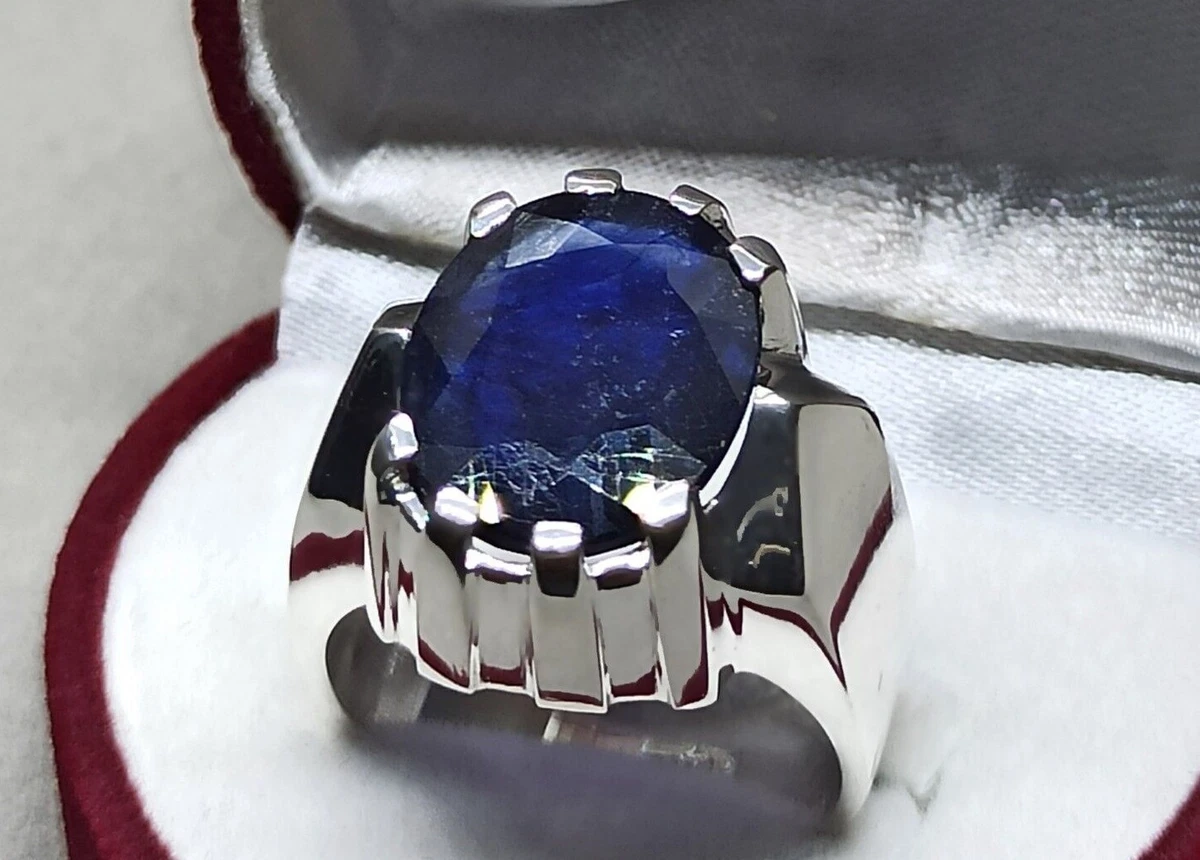 Buy Blue Star Sapphire Ring Deco Diamond Sapphire Lab Star Online in India  - Etsy