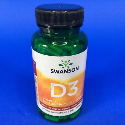 Swanson D3 Vitamin Bone and Immune Health 2000 IU Higher Potency 250 Capsules