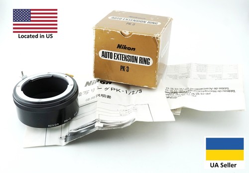 Vintage Nikon PK-3 27.5mm photo Auto Extension Ring Tube for lens, in box