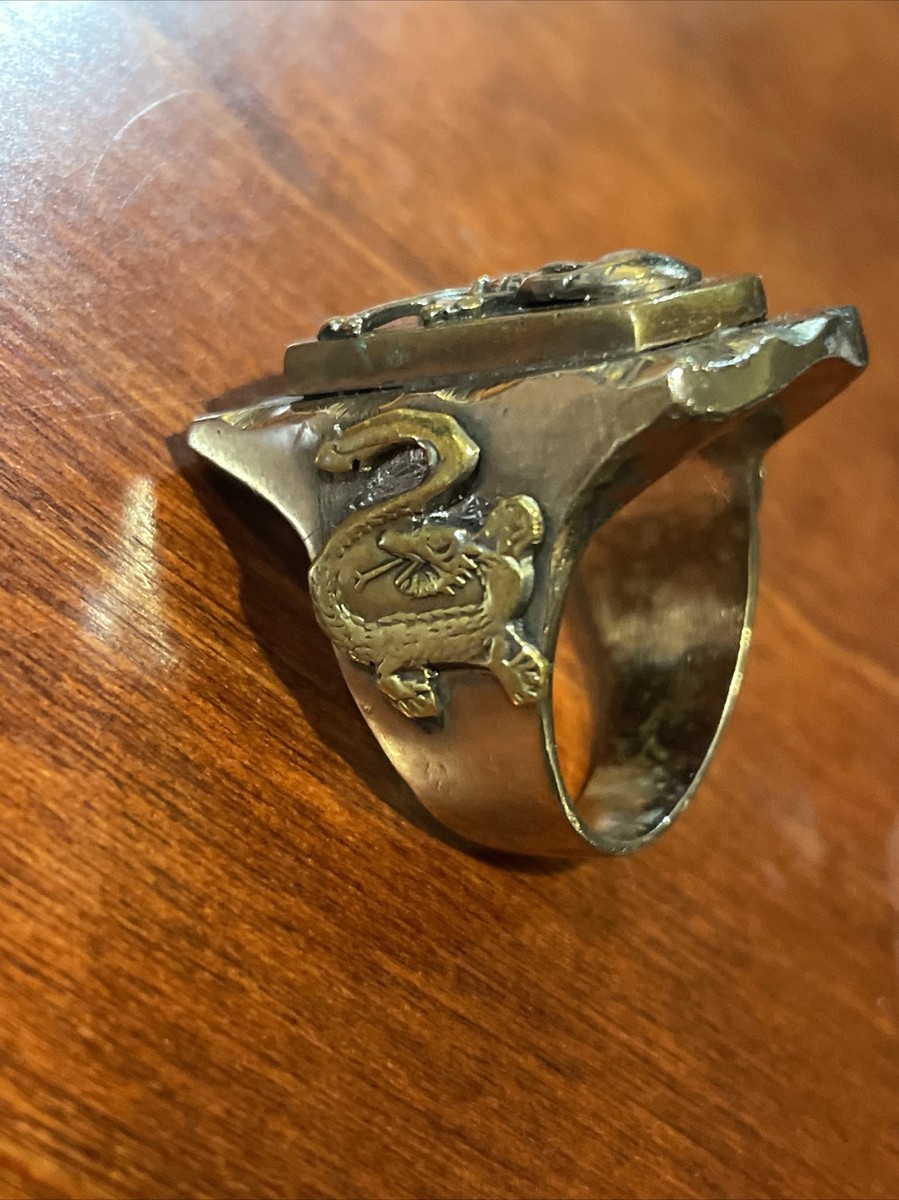 Vintage 1950S Mexican Biker Skull Ring Sz 11 | eBay