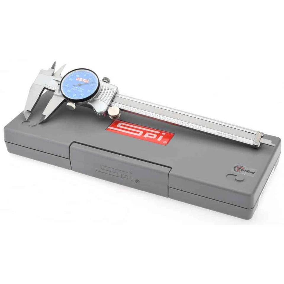 Pinza de esfera SPI 17-988-7 con esfera azul y certificado de calibración: rango de 0" a 6"