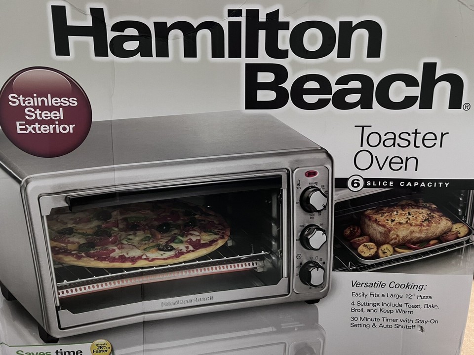 Hamilton Beach Stainless Steel 6Slice Toaster Oven Silver (31411