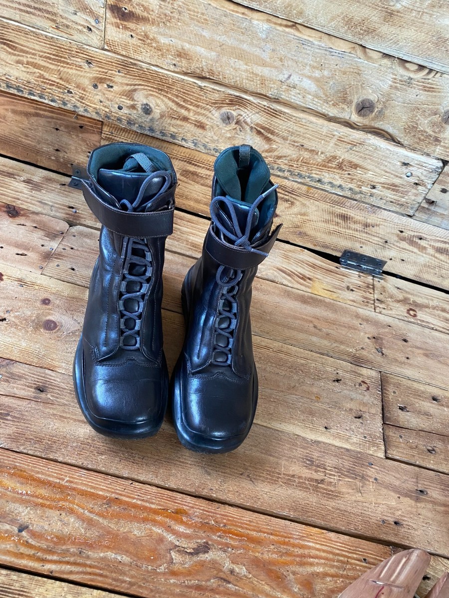 お*く様 99aw special prada vibram design sh Prada FW 99 platform vibram boots archives, runway hi-top