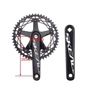 SKEACE ピストクランクセット 49T 165mm 165mm Bicycle Crankset 144BCD Mountain Bike Square Hole