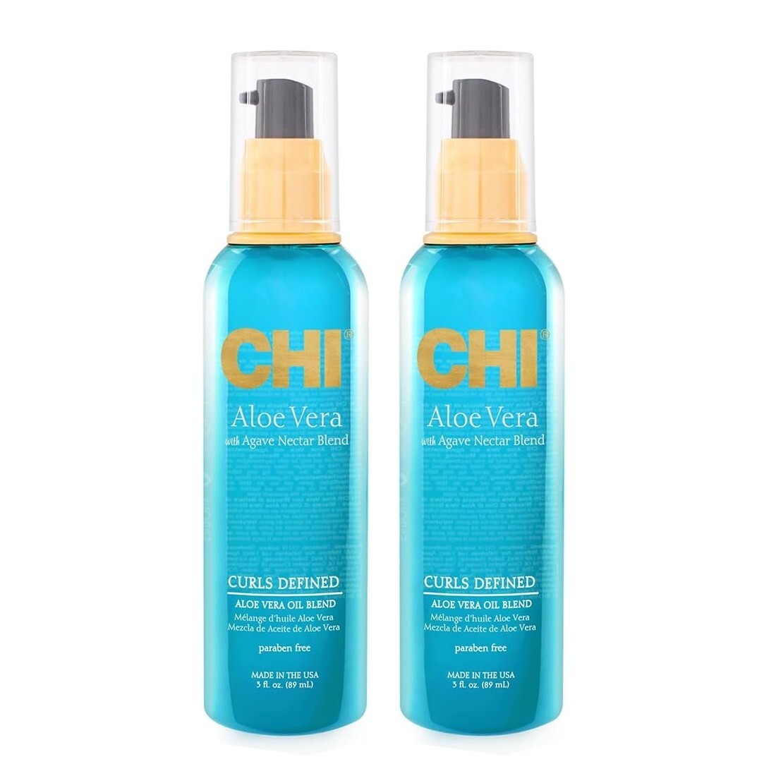 Масло алоэ Вера CHI Aloe Vera Curls Defined, 3 унции-с нектаром агавы (2 упаковки)