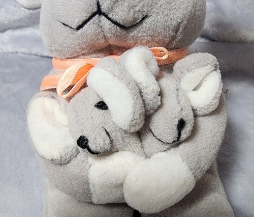 Vintage 1996 Plüsch Creations Inc Mutter Maus mit 2 Baby Mäusen EUC riesige Ohren - Bild 4 von 9