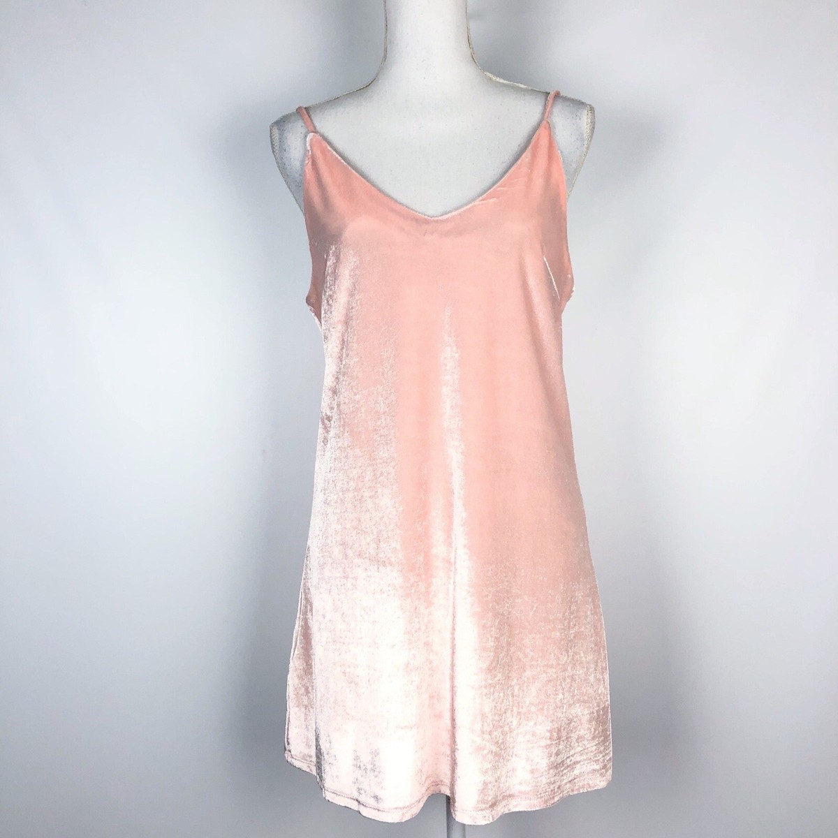 Kalani Hilliker Alyce Paris Pastel Pink Velvet Dress Spaghetti Strap XS |  eBay