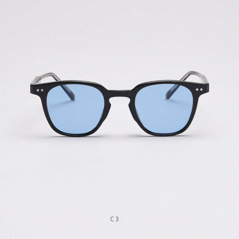 Men's Small Round Frame Personalized Marine Glasses