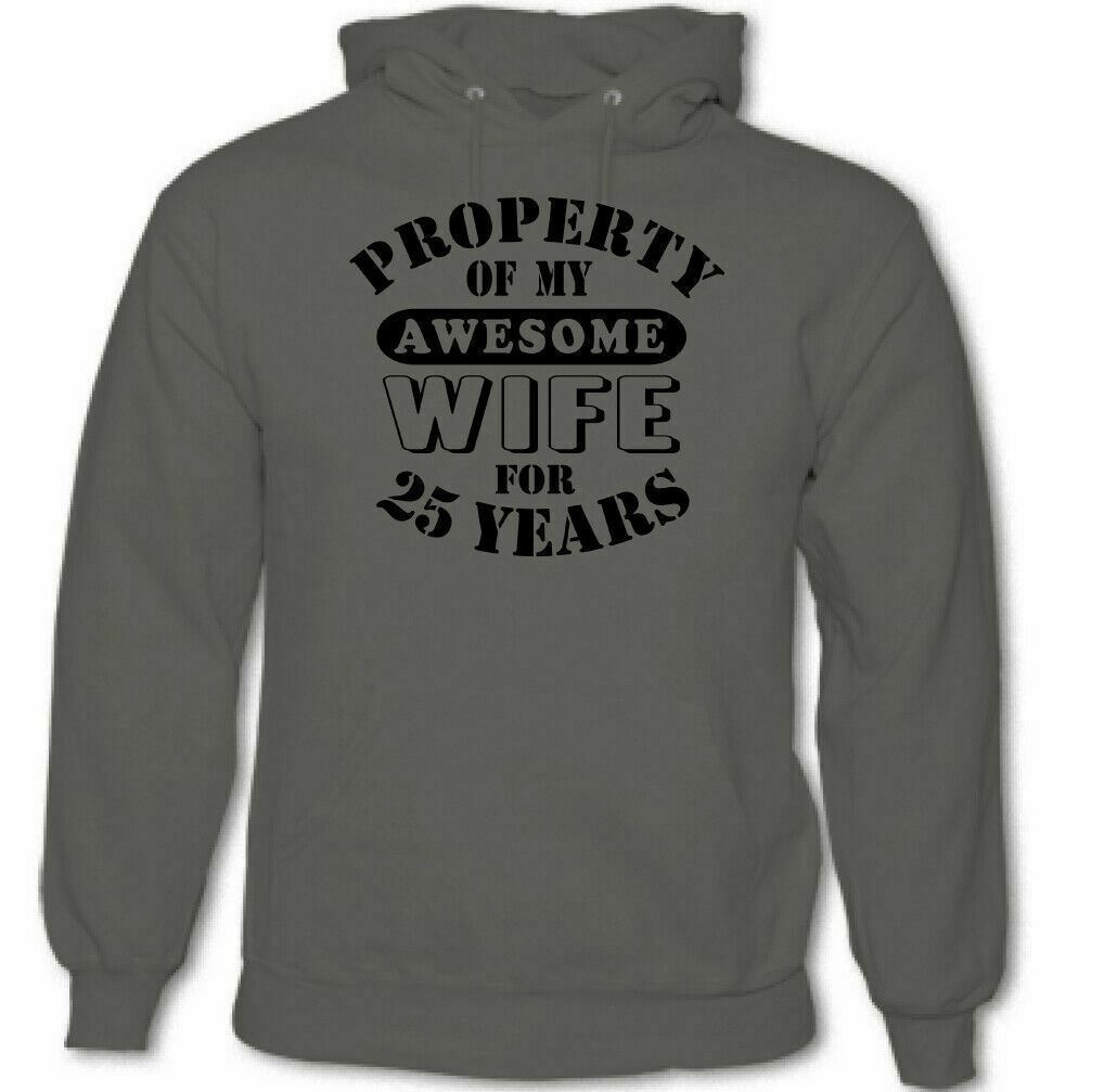 Mi Sorprendente Esposa Hombre Divertido 25th Boda Aniversario Sudadera Regalo 25