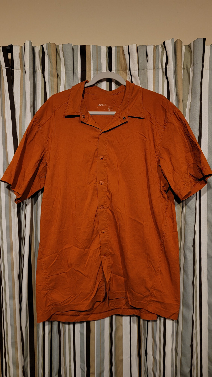 Arc'teryx camicia uomo arancione con bottoni XL