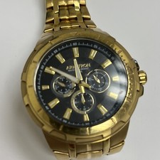 Armitron 20/5144BKGP Gold-tone Black Dial Men's watch - 75 MSRP - NEW 