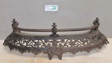 Antique J L Jackson 1860 No 13 cast iron fireplace front cover surround deco J2