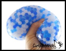 1 Jumbo 4" Gel Ball with White Filled Squeeze Stress Ball - Sensory, St