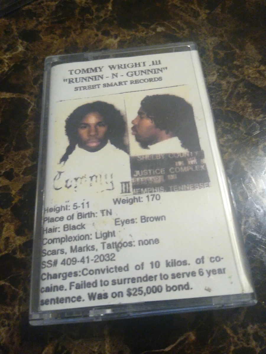 Tommy Wright III Cassette Runnin -N -Gunnin - Cassette Memphis Rap