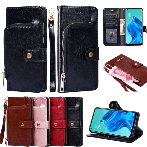 Zip Wallet Case Leather Flip Cover For Xiaomi 10 Ultra Poco X3 M2 Pro Redmi 9 - Picture 1 of 16
