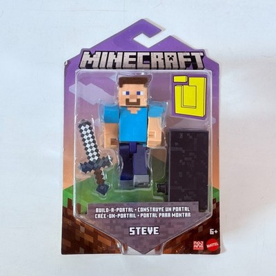 Minecraft Build-A-Portal Steve 3.25'' Figure with Stone Sword New in Package