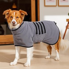 Hundebademantel aus Mikrofaser, saugf&auml;hig, Schwarz, Gr&ouml;&szlig;e S