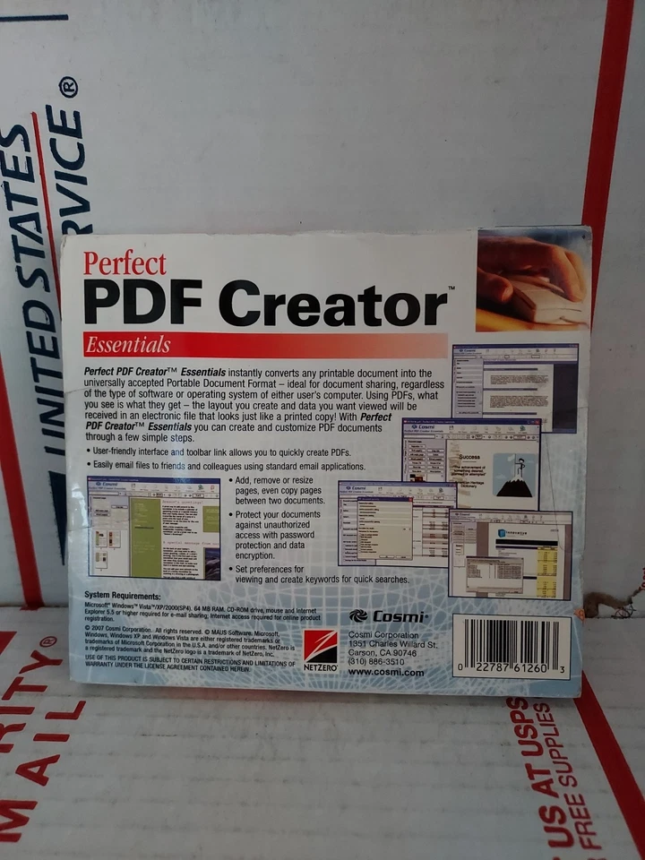 Cosmi Perfect PDF Creator -2008 Bueno Usado Sin Códigos Clave - #162h Foto 2 de 2