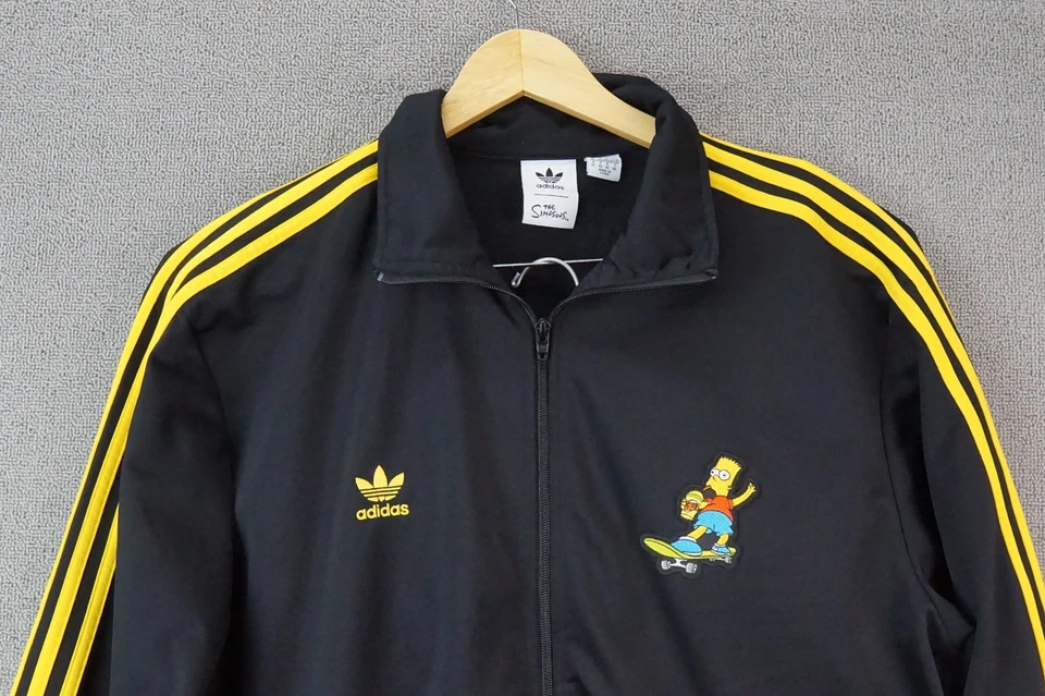 Adidas X The Simpsons Tracksuit XL Black Yellow Bart Simpson Firebird - Image 4 of 4