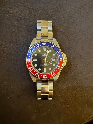 Rolex GMT-Master II 16710 Silver Oyster Bracelet with Red and Blue Bezel
