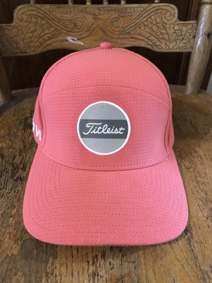 Lot De 2 Casquettes Titleist Pro V1 – Strapback Ajustable – Blanche/corail + Bleu Marine/rouge