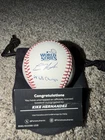 Kike Hernandez Signed 2024 World Series Baseball Fanatics Inscription MLB Auth