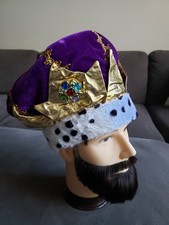 Elope Royal King Crown Purple Halloween Party Costume Prom Crown Cosplay Crown