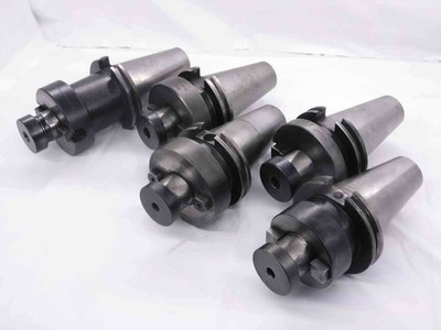 5PC LOT OF CAT50 1 1/2 PILOT 5/8 KEY WIDTH FACE / SHELL MILL TOOL HOLDER 1.5