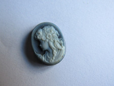 ANCIEN CAMEE SUR AGATE  CAMEO ON AGATE  POUR BROCHE BAGUE OU BOUCLES D'OREILLES
