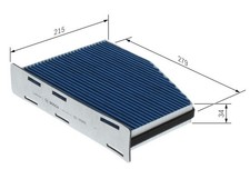 Bosch 0 986 628 615 Aktivkohleinnenraumfilter für VW