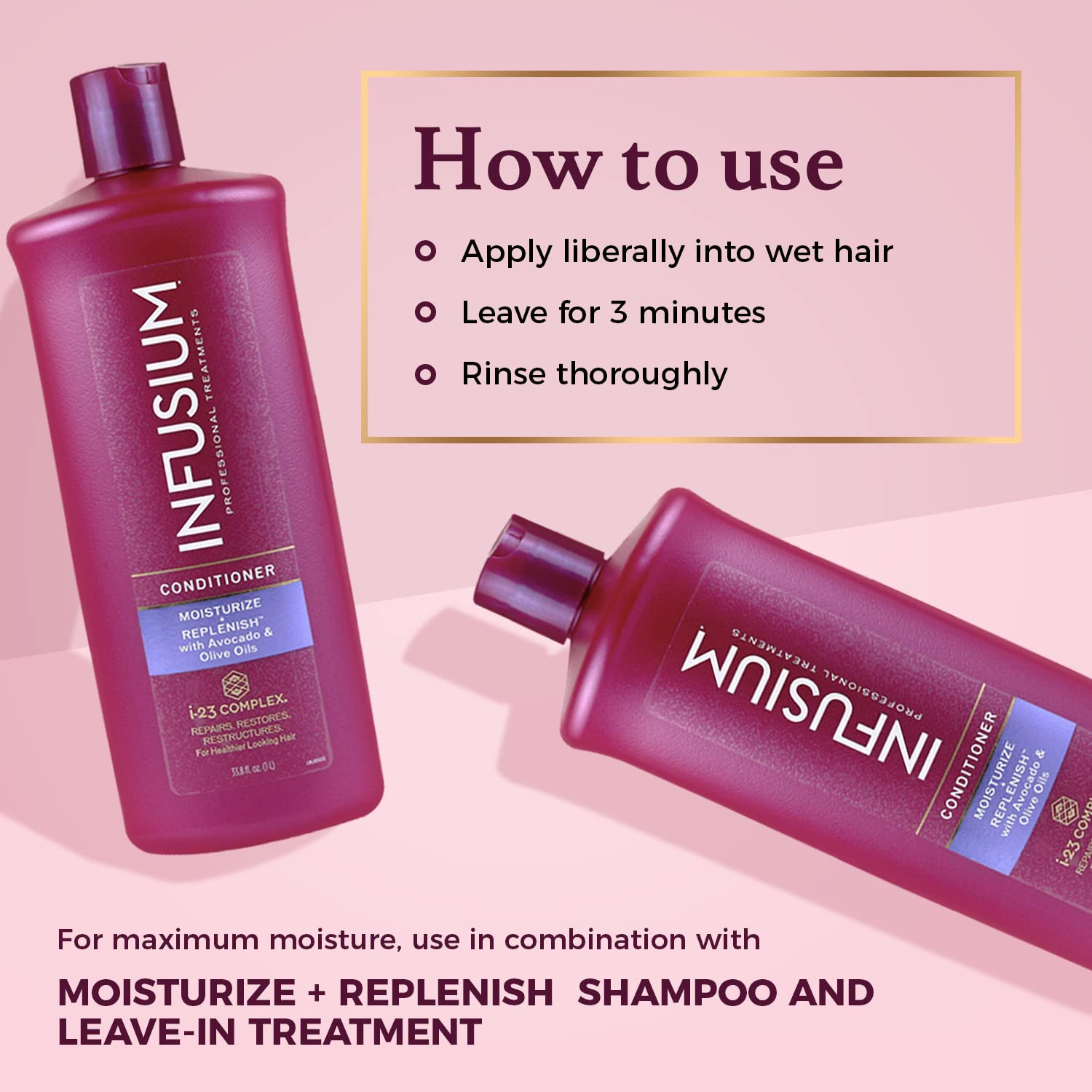 Infusium Moisturize & Replenish Conditioner – For Dry Hair with Avocado & Olive