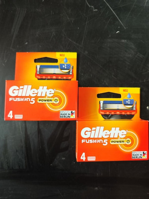GILLETTE FUSION  5 POWER RASIERKLINGEN | 2 * 4 Stück = 8 Stück | NEU & OVP