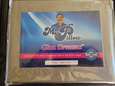  My Pillow Bed Sheet Set 100% Certified Giza Egyptian Cotton King  Light Gray